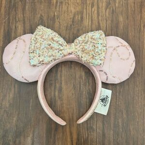 Disney Pink Sequin Bow Ear Headband